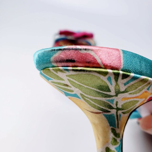 Ramon Tenza Flower Front Slip On Sandals 10 B - Picture 9 of 10